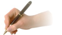 Photo of hand holding pen